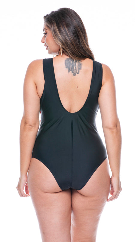 CHROMA ELEGANCE COLOR-BLOCK SWIMSUIT