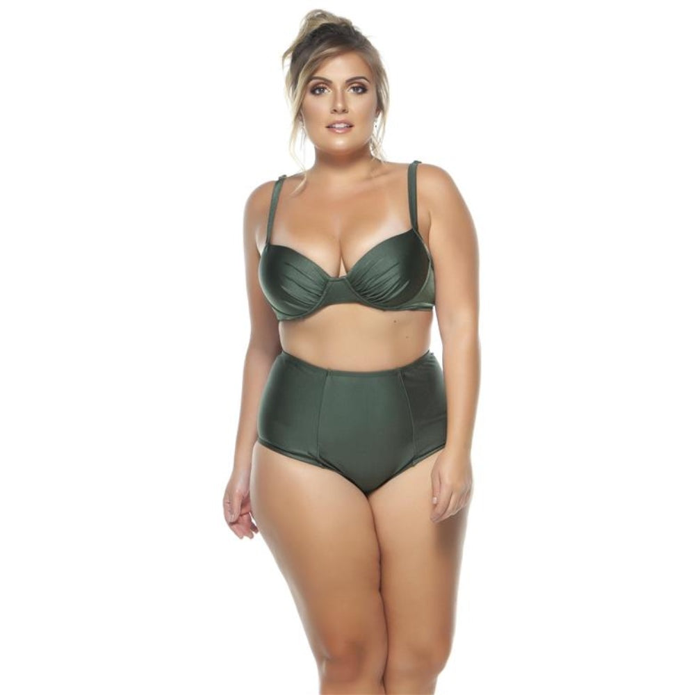 ADJUSTABLE DRAPED BIKINI TOP WITH PADDED CUPS-LEHONA USA