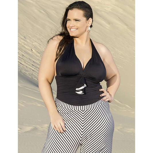 BACKLESS SWIMSUIT WITH PADDED CUPS-LEHONA USA