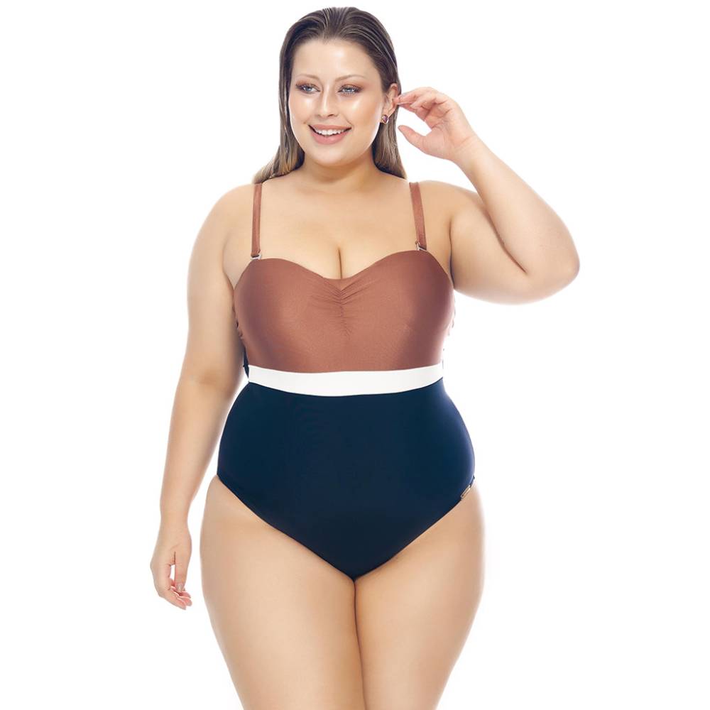 COLOURED SWIMSUIT WITH PADDED CUPS AND WIDE STRAPS-LEHONA USA