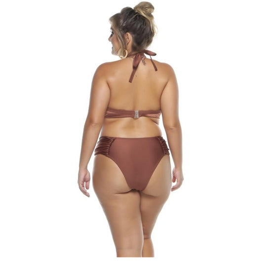 PADDED BIKINI TOP WITH DRAPED EFFECT-LEHONA USA