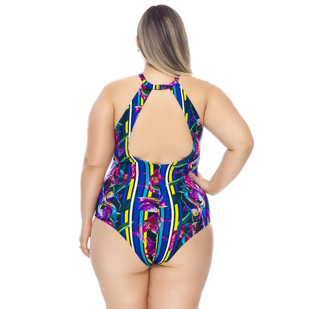 SWIMSUIT WITH CHOKER AND PADDED CUPS-LEHONA USA