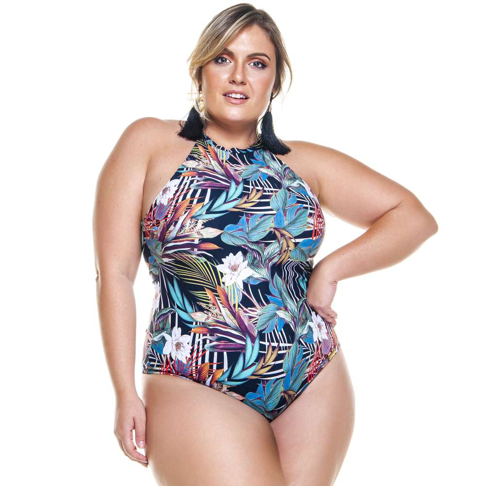 SWIMSUIT WITH CHOKER AND PADDED CUPS FOR WOMAN-LEHONA USA