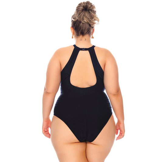 SWIMSUIT WITH EMBROIDERY, CHOKER AND PADDED CUPS-LEHONA USA