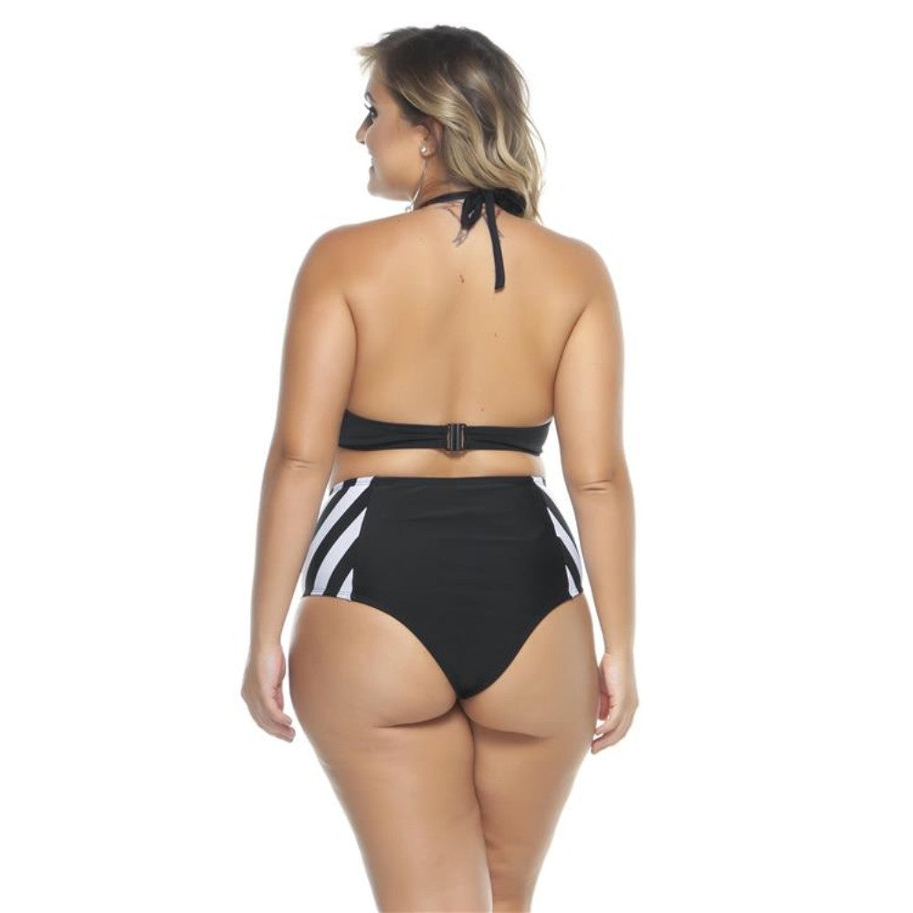 TWO COLORED HIGH WAISTED BIKINI BOTTOM-LEHONA USA