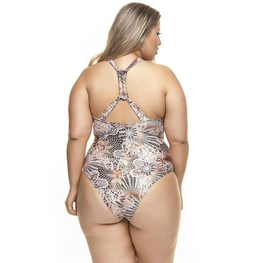 V-NECK SWIMSUIT WITH DOUBLE STRAPS-LEHONA USA