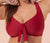 DIVINE RED CROSS-BACK PLUS SIZE BIKINI TOP