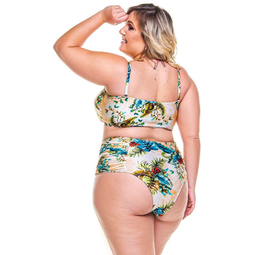 HIGH WAISTED SIDE DRAPED BIKINI BOTTOM FOR WOMAN-LEHONA USA