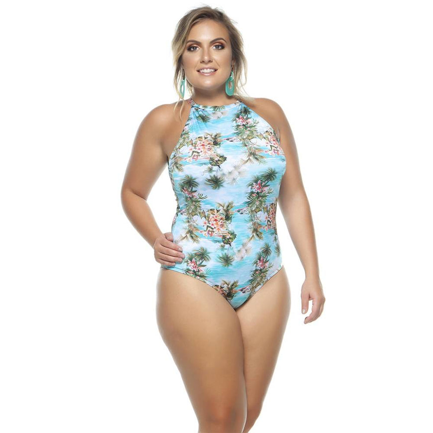 MARAGOGI SWIMSUIT WITH CHOKER AND PADDED CUPS-LEHONA USA