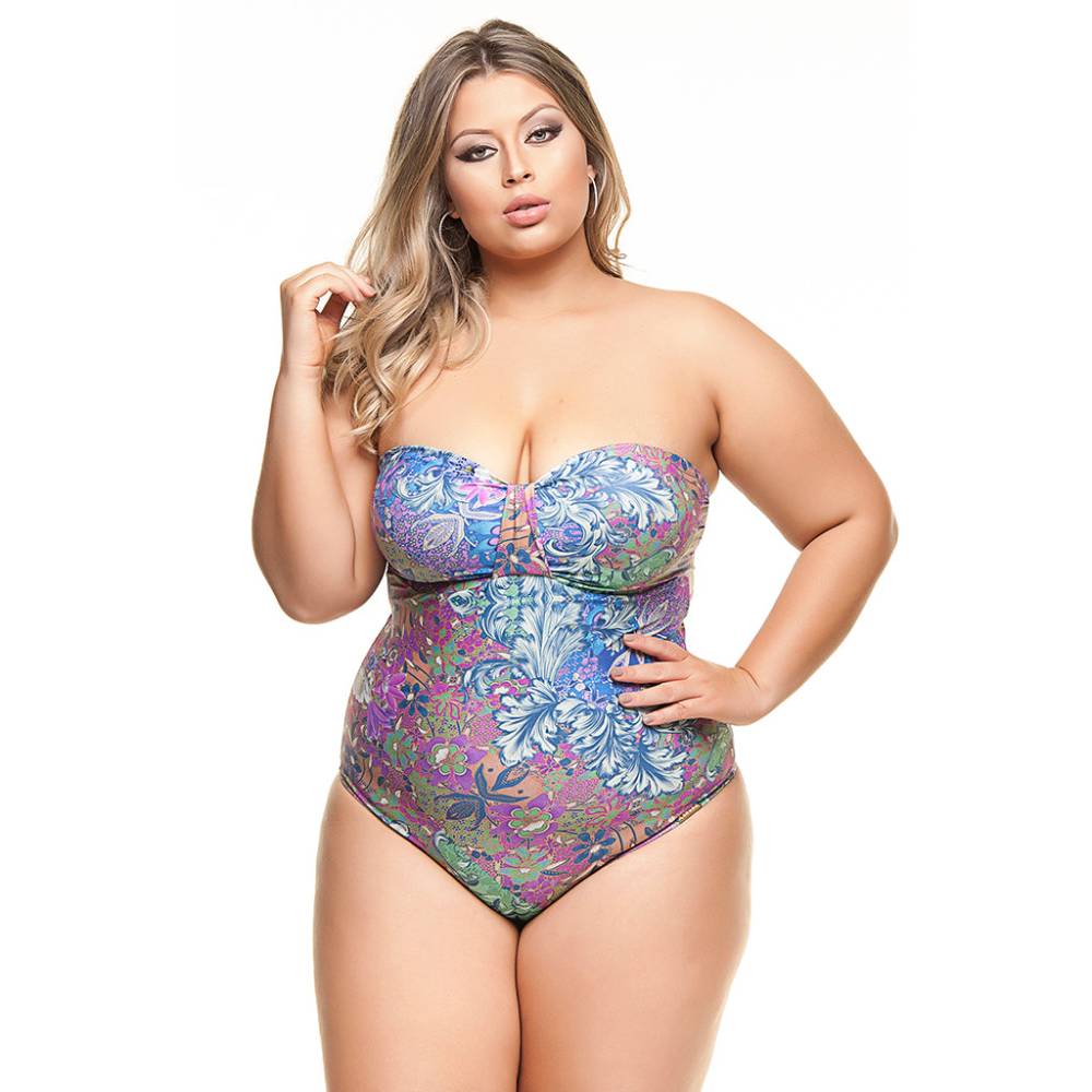 ORIENTAL GARDEN STRAPLESS SWIMSUIT WITH NEW PADDED CUP – LEHONA USA