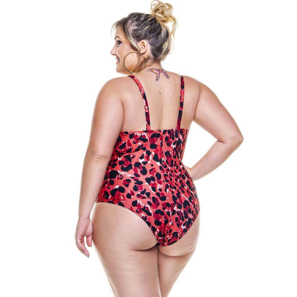 PLUS SIZE NON-PADDED WIRED SWIMSUIT IN SAVANA PRINT – LEHONA USA