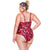 PLUS SIZE NON-PADDED WIRED SWIMSUIT IN SAVANA PRINT-LEHONA USA