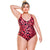 PLUS SIZE NON-PADDED WIRED SWIMSUIT IN SAVANA PRINT-LEHONA USA