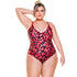 PLUS SIZE NON-PADDED WIRED SWIMSUIT IN SAVANA PRINT