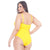 SUNFLOWER DRAPED SWIMSUIT WITH PADDED AND WIRED CUPS-LEHONA USA