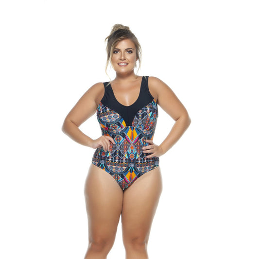 SWIMSUIT WITH DETAIL IN NECKLACE IN 2 COLORS FOR WOMAN-LEHONA USA