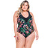 SWIMSUIT WITH DETAIL IN NECKLACE IN CHERRY TREE PRINT
