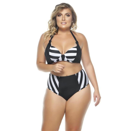 TWO COLORED HIGH WAISTED  BIKINI BOTTOM-LEHONA USA