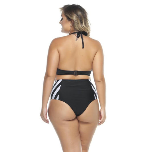TWO COLORED HIGH WAISTED  BIKINI BOTTOM-LEHONA USA